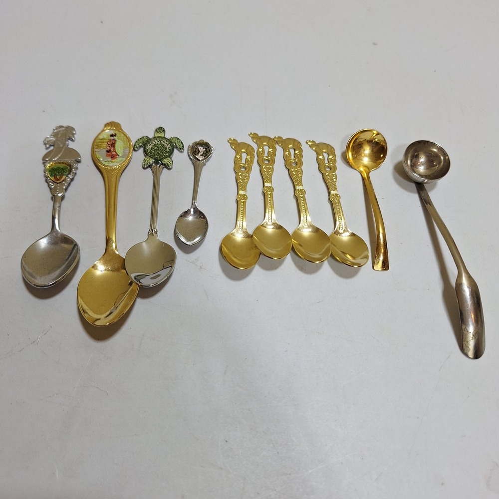 Vintage Souvenir Spoon Lot 10 Japan Costa Rica St Thomas Colorado Camel Avon